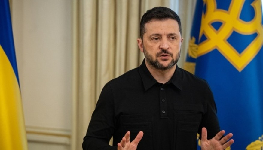 Володимир Зеленський під час спільної пресконференції з Урсулою фон дер Ляєн у Києві 15 липня 2026 року