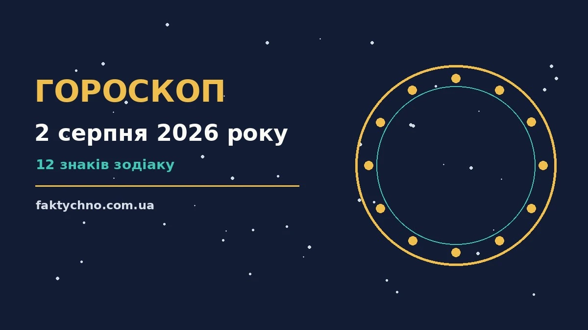 Астрологічний гороскоп на 2 серпня 2026 року для дванадцяти знаків Зодіаку