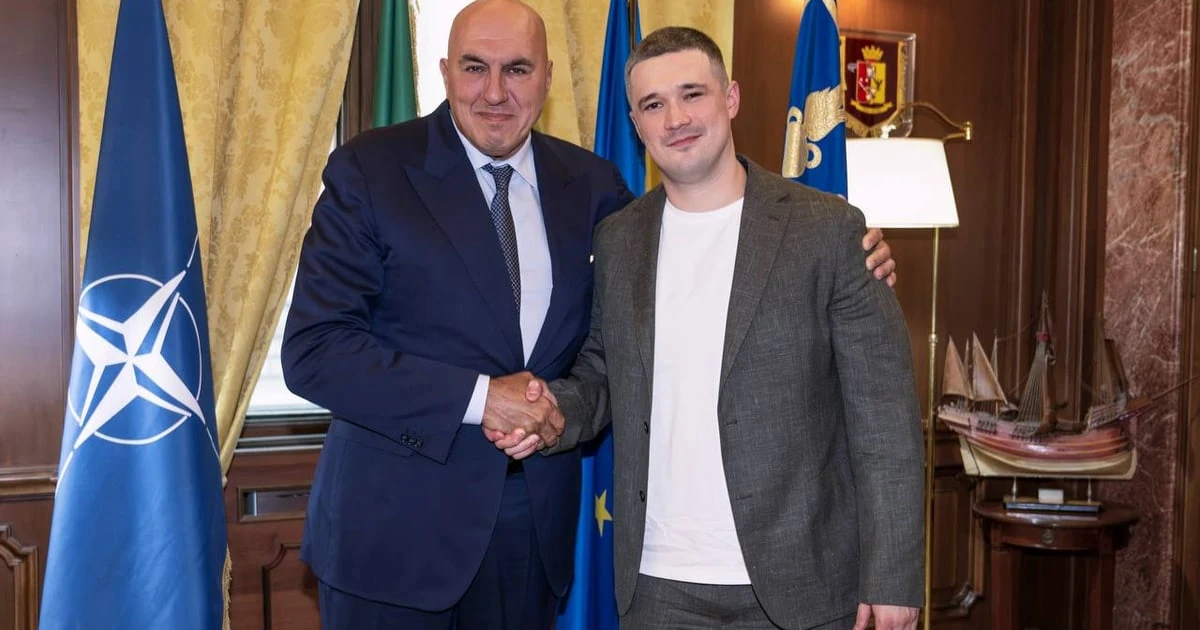 Михайло Федоров і Гвідо Крозетто під час зустрічі в Римі 28 серпня 2026 року