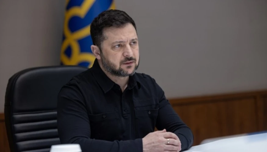 Володимир Зеленський під час інтерв'ю, фото ОП