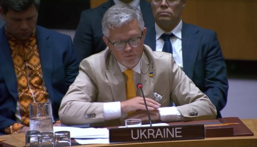Андрій Мельник під час засідання Ради Безпеки ООН 24 серпня 2026 року