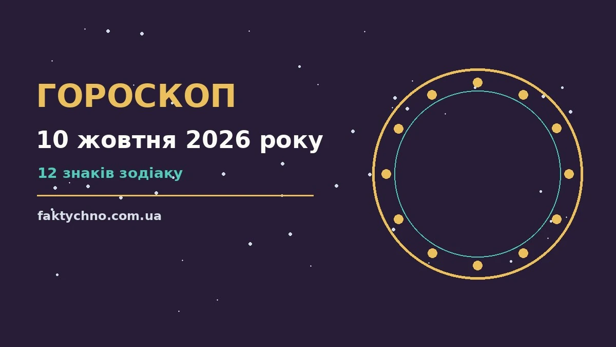 Гороскоп на 10 жовтня 2026 року: перспективи для 12 знаків про фінанси та особисте життя