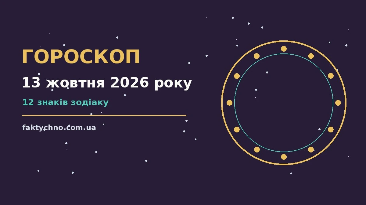 Гороскоп на 13 жовтня 2026 року: перспективи для 12 знаків про фінанси та особисте життя