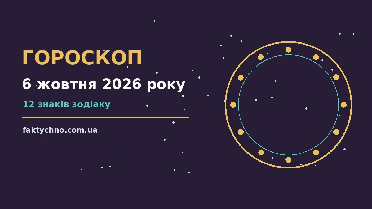 Гороскоп на 6 жовтня 2026 року: перспективи для 12 знаків про фінанси та особисте життя